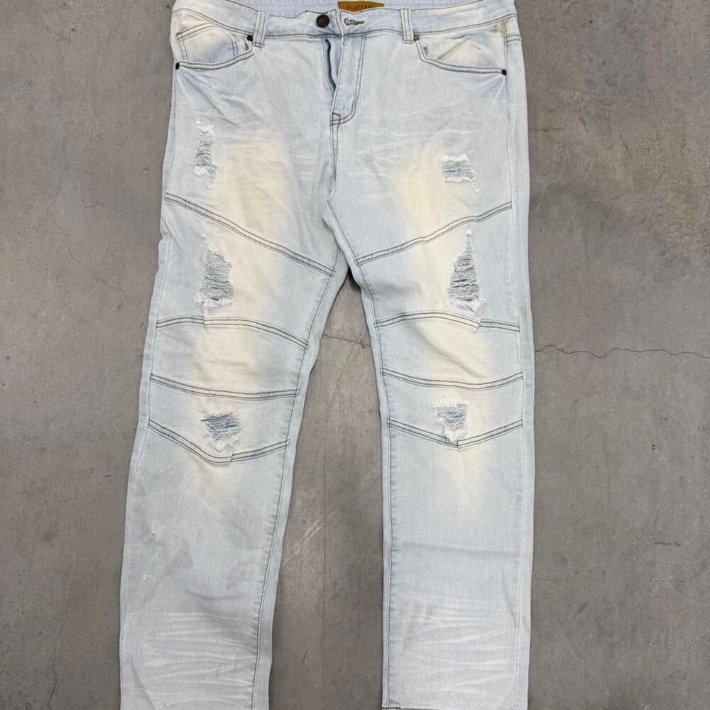 Unbranded Men's Blue and Grey Jeans